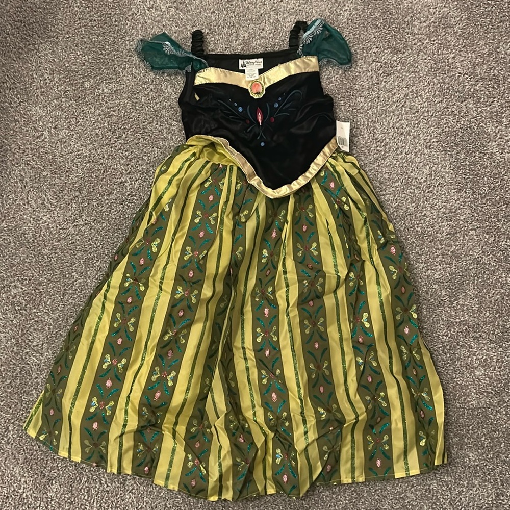 Disney Princess Anna Costume - Black, Green, Yellow